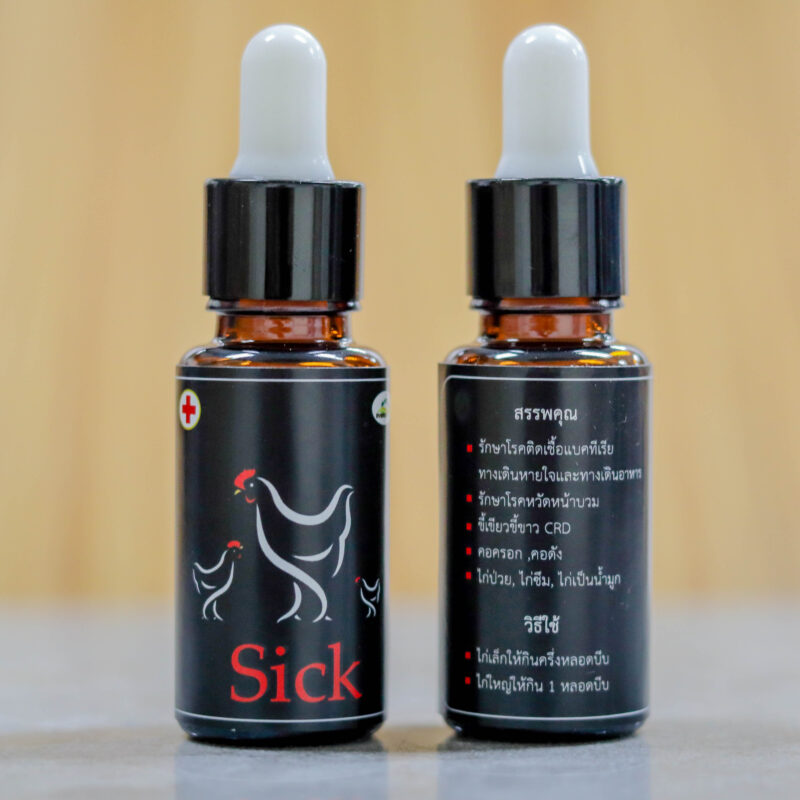 sick รักษาหวัดไก่ป่วยไก่ซึมไก่ยื่นไม่ได้เเข้งขาอ่อนเเรง sick